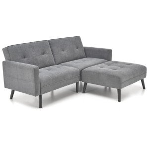 Slaapbank Cornelius 200x167 cm met voet bank grijs