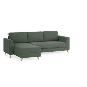 BRUNO Slaapbank 140cm in Mosgroen