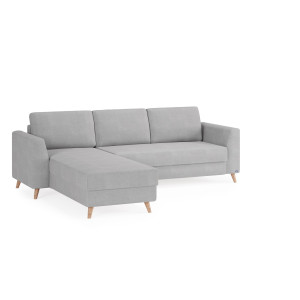 BRUNO Slaapbank 140cm in Licht grijs