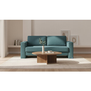 BRUNO slaapbank 140 cm in Petrol / turquoise | stabiel massief hout & boxspringcomfort