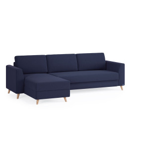 BRUNO Slaapbank 160cm in Blauw
