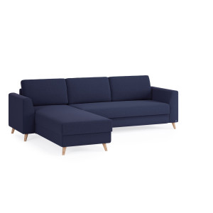 BRUNO Slaapbank 160cm in Blauw