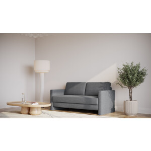 BRUNO slaapbank 160 cm in donkergrijs | stabiel massief hout & boxspringcomfort
