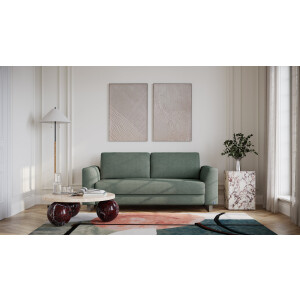 BRUNO slaapbank 160 cm in Aurora forest groen | stabiel massief hout & boxspringcomfort