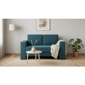 BRUNO slaapbank 120 cm in Petrol / turquoise | stabiel massief hout & boxspringcomfort