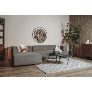 Sohome 2,5-zits Loungebank 'Moiré' Links, kleur Grijs