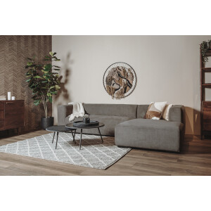 Sohome 2,5-zits Loungebank 'Moiré' Rechts, kleur Grijs