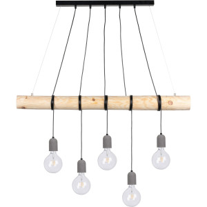 SPOT Light Hanglamp TRABO CONCRETE Hanglamp, houten balk van grenenhout ø 8-12 cm, echt beton
