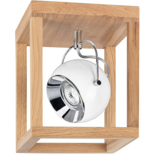 SPOT Light Led-plafondlamp ROY Inclusief ledverlichting, natuurproduct van eikenhout, duurzaam