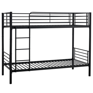 Stapelbed Bunky 90x200 cm zwart metaal
