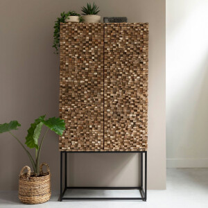 MUST Living Opbergkast 'Sticks' Teakhout, 180 x 90cm