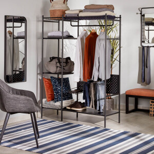 Kave Home Kledingrek 'Storn', kleur Zwart