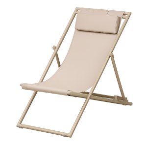 Sunny metalen verstelbare strandstoel taupe