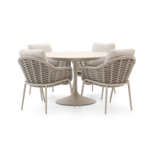SUNS Casto/Nova ø120cm dining tuinset 5-delig - Laagste prijsgarantie!