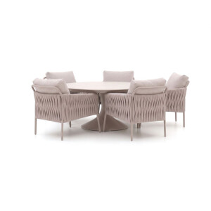 SUNS Fiave/Nova ø150cm low dining tuinset 6-delig - Laagste prijsgarantie!