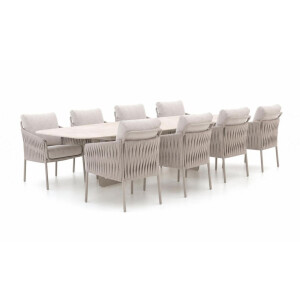 SUNS Fiave/Palermo 280cm low dining tuinset 9-delig - Laagste prijsgarantie!