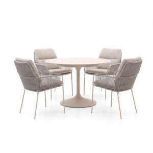 SUNS Punta/Nova ø120cm dining tuinset 5-delig - Laagste prijsgarantie!