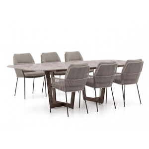 SUNS Punta/Palermo 240cm dining tuinset 7-delig - Laagste prijsgarantie!