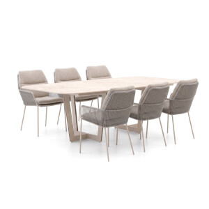 SUNS Punta/Palermo 240cm dining tuinset 7-delig - Laagste prijsgarantie!