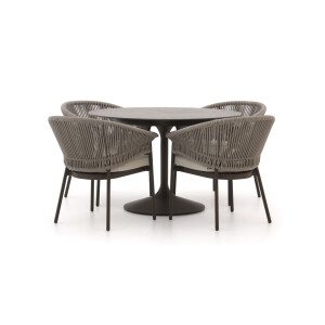 SUNS Santorini/Nova ø120cm dining tuinset 5-delig - Laagste prijsgarantie!