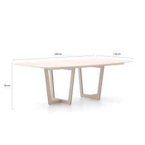 SUNS Sato/Palermo 240cm dining tuinset 7-delig - Laagste prijsgarantie!