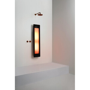 Sunshower Round Medium One infrarood opbouw incl. Wandbeugel 140x33x12cm Black M0500-M0102-SML0700