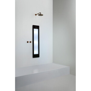 Sunshower Round Medium Plus infrarood + UV licht inbouw 140x33x10cm Black M0600-M0102