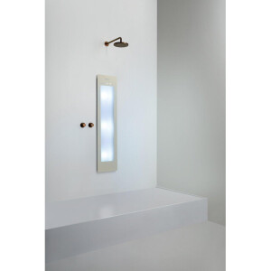 Sunshower Round Medium Plus infrarood + UV licht inbouw 140x33x10cm Sand White M0600-M0106