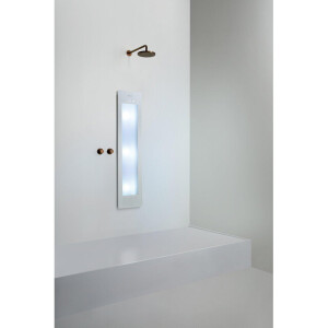 Sunshower Round Medium Plus infrarood + UV licht inbouw 140x33x10cm White M0600-M0101