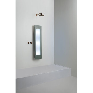 Sunshower Round Medium Plus infrarood + UV licht opbouw incl. Wandbeugel 140x33x12cm Organic Grey M0600-M0103-SML0700