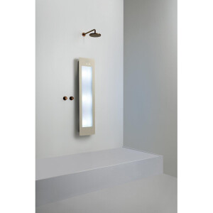 Sunshower Round Medium Plus infrarood + UV licht opbouw incl. Wandbeugel 140x33x12cm Sand White M0600-M0106-SML0700