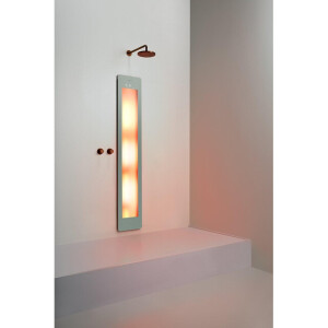 Sunshower Round One L infrarood inbouw 185x33x10cm full body Organic Grey L0500-L0103