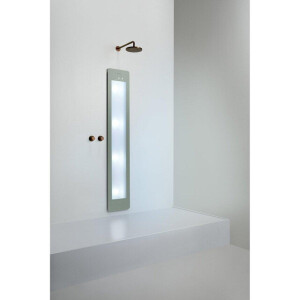 Sunshower Round Plus L infrarood + UV licht inbouw 185x33x10cm full body Organic Grey L0600-L0103