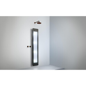 Sunshower Round Plus L infrarood + UV licht opbouw incl. Wandbeugel 185x33x12cm full body Black L0600-L0102-SML0700