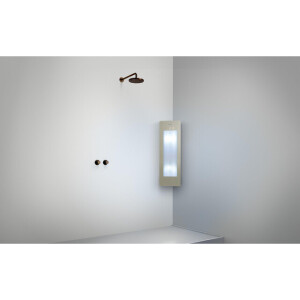 Sunshower Round Small Plus infrarood en UV licht opbouw incl. Installatieset hoek 95x33x25cm Sand White S0600-S0106-SML0800
