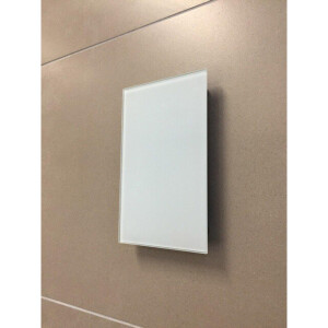 Sunshower ventilatierooster 13x13cm voor Pure en Pure Xl en Deluxe glas wit 80025