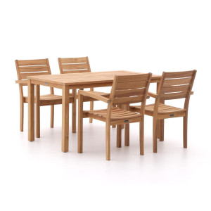 Sunyard Liverpool 145cm dining tuinset 5-delig stapelbaar - Laagste prijsgarantie!