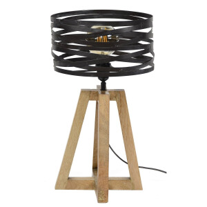 Tafellamp Twister 50 cm hoog in slate grijs