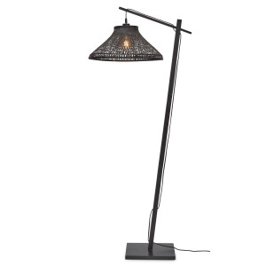 GOOD&MOJO Vloerlamp 'Tahiti' Bamboe, 150cm, kleur Zwart