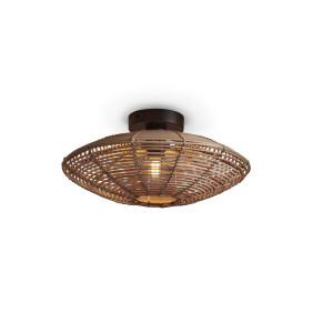 GOOD&MOJO Plafondlamp 'Tanami' Rotan, 40cm, kleur Naturel