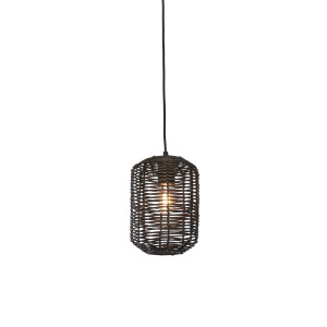 GOOD&MOJO Hanglamp 'Tanami' Rotan, 18cm, kleur Zwart