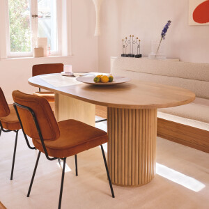 Tom Tailor Ovale Eettafel 'Tessica' Mangohout, 180 x 90cm