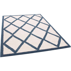 THEKO Wollen kleed Royal Design zuivere wol, geruit design, ideaal in de woonkamer & slaapkamer