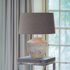 Light & Living Tafellamp 'Toba' 40cm, kleur Antiek Grijs (excl. kap)