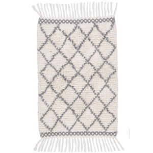 TOM TAILOR HOME Badmat Ethno Bath Badmat, Berber-look, ruitpatroon, met franjes, 100% katoen (1 stuk)