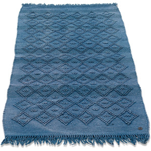 TOM TAILOR HOME Badmat Vintage wash Badmat, uni kleuren, ruitpatroon, met franjes, 100% katoen (1 stuk)