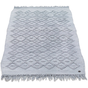 TOM TAILOR HOME Badmat Vintage wash Badmat, uni kleuren, ruitpatroon, met franjes, 100% katoen (1 stuk)