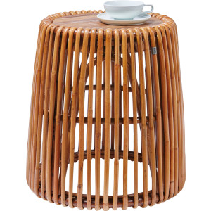 TOM TAILOR HOME Bijzettafel T-RATTAN SIDE TABLE HIGH hoge bijzettafel van rotan met plaat van gerecyclede teakhout