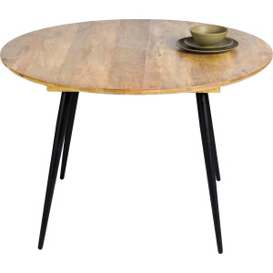 TOM TAILOR HOME Eettafel T-SOHO TABLE ROUND ronde eettafel, plaat van mangohout, poten van metaal