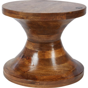 TOM TAILOR HOME Hocker T-WOOD STOOL LOW decoratieve hocker van mangohout, met knoopdetail